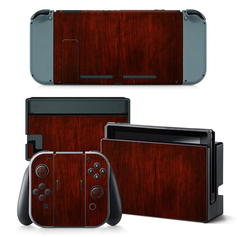 Tela de vinil pele adesivo de madeira projetos protetor adesivos para nintendo switch ns console + controlador + suporte peles: TN-switch-0220