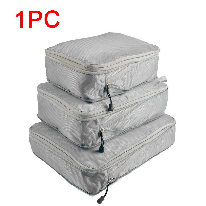 Reisopbergtas samendrukbare verpakking kubus opvouwbare waterdichte koffer nylon draagbare tas bagagerek: M / Rood