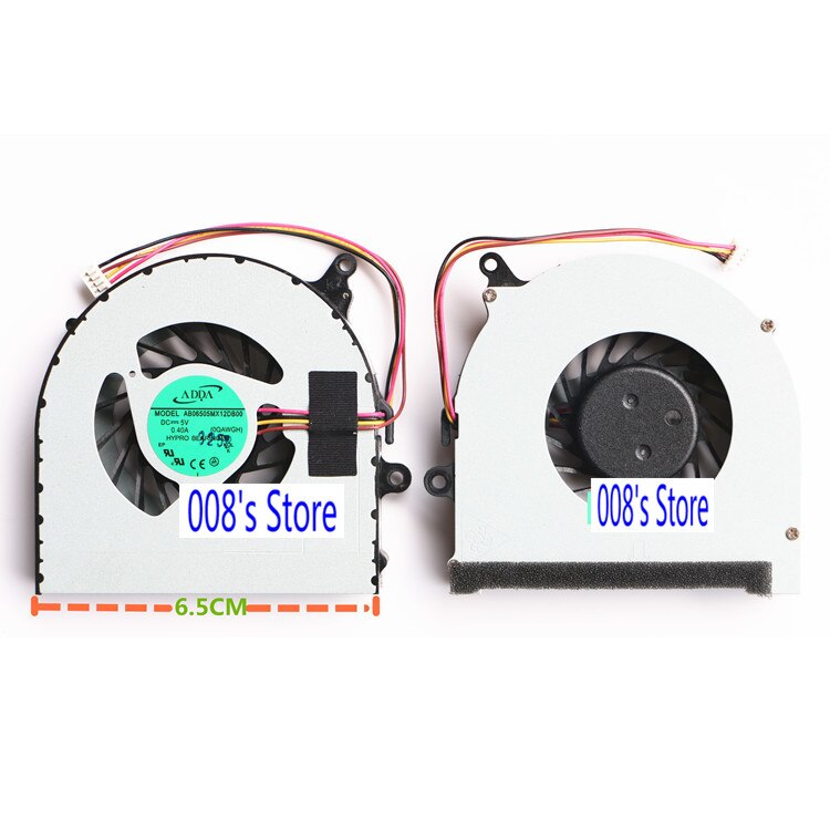 Laptop Cooler Fan Heatsink For LENOVO IdeaPad P580 P585 N580 N581 N585 N586 For AMD CPU AB06505MX12DB00 0QAWGH 5V 0.4A: Only fan