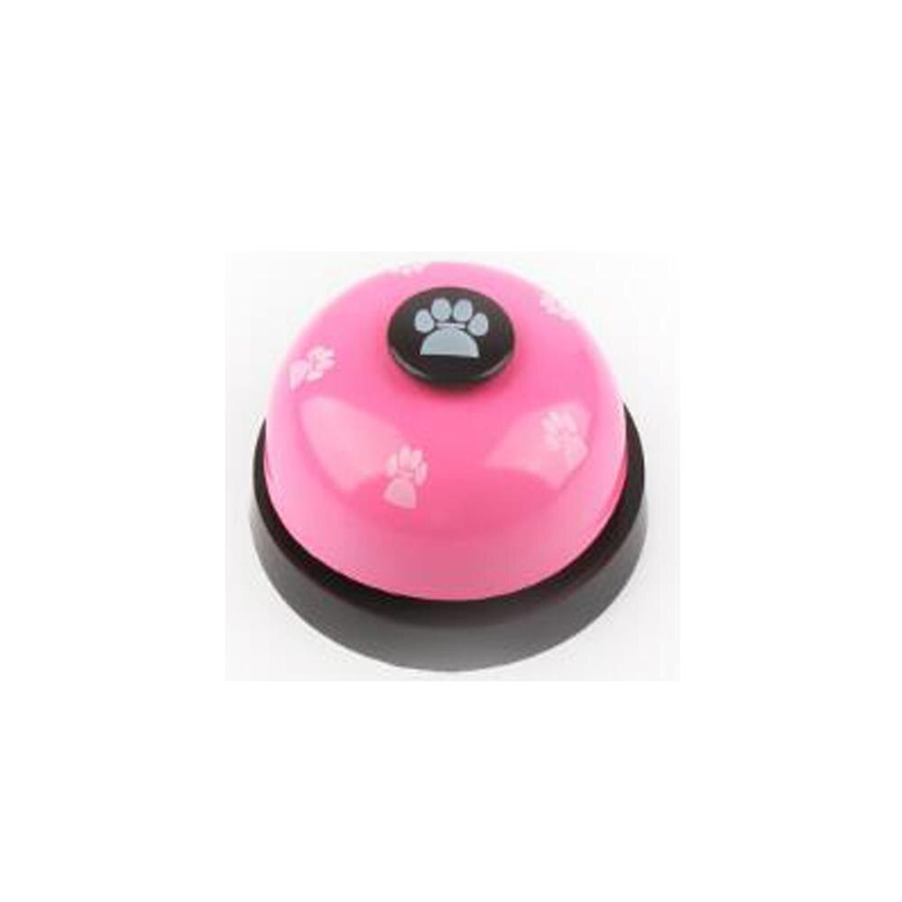 Pet Training Bells Dog Cat Interactive Toy Kitten Puppy Food Feed Reminder Puzzle Toy Development Intelligence Squeak Sound Toy: pink