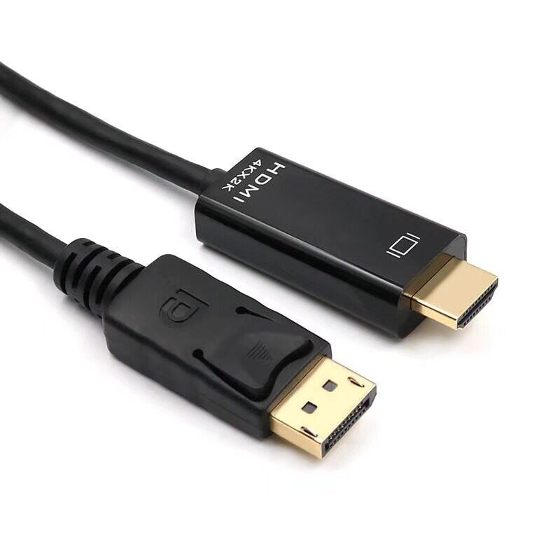 4K DisplayPort a HDMI compatible con Cable 1M 1,8 M 1080P @ 60Hz mostrar el puerto DP a HDMI compatible con Cable para computadora portátil y proyectores: Default Title
