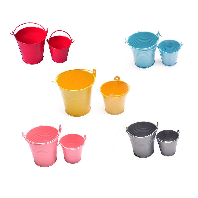 Mini cuve en fer blanc | Petits tonneaux décoratifs Anti-décongélation couleur vive Durable