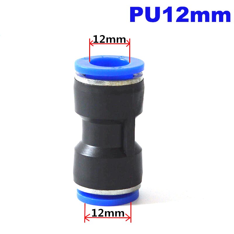 PU4 PU6 PU8 PU10 PU12 PU14 PU16 Pneumatische Montage 8Mm Tot 8Mm, buisleidingen Duw In Snelkoppeling Connector: PU12