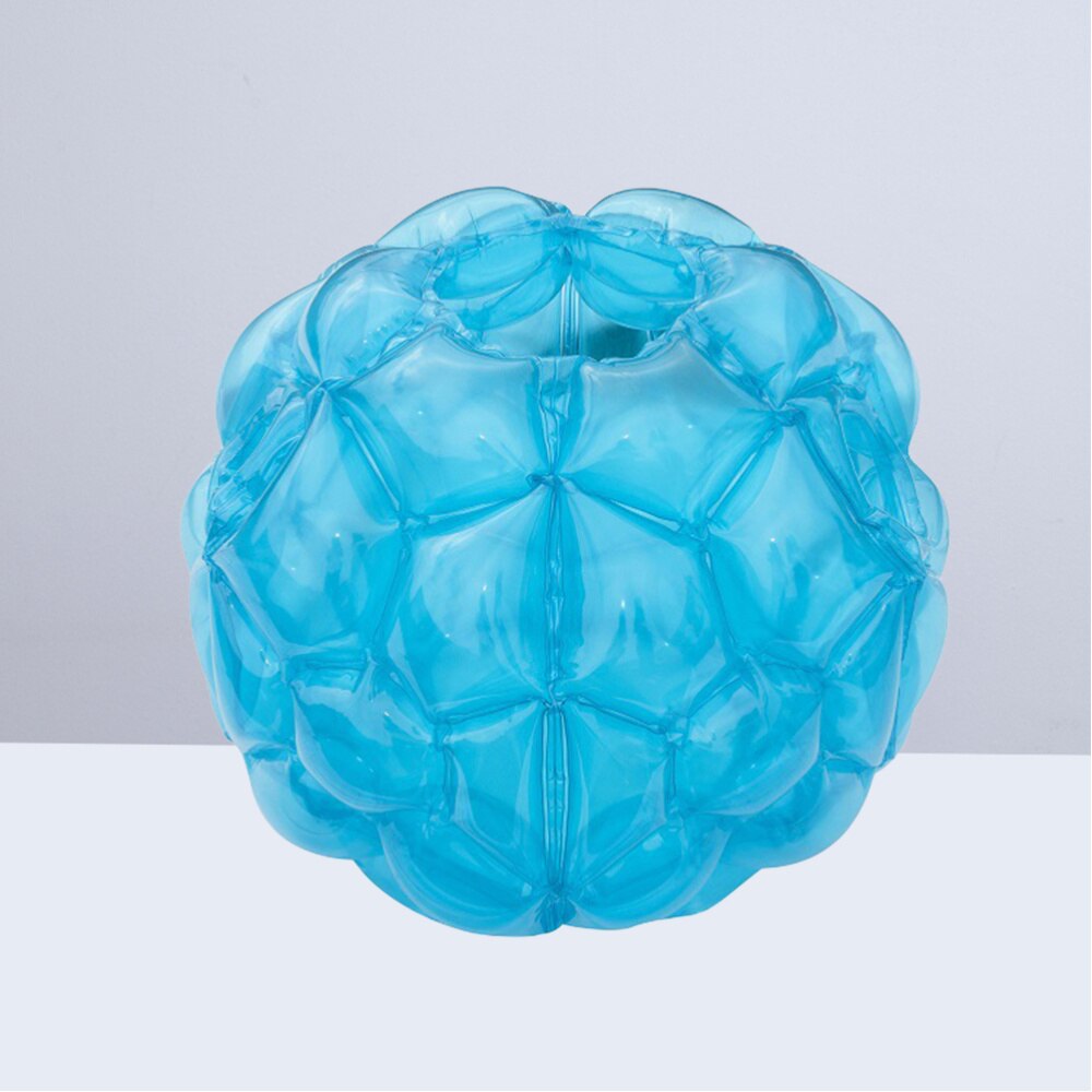 1pc 60*60cm gonflable PVC pare-chocs corps Zorbing Zorb bulle football pour enfants enfants adultes (bleu Transparent)