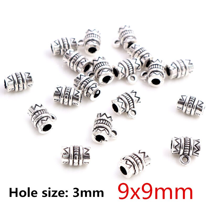 20pcs/lot DIY Handmade Beads Bails Pendants Jewelry Making DIY Necklace Antique Silver Color Bails Pendant Charm Beads Bails: R1-37