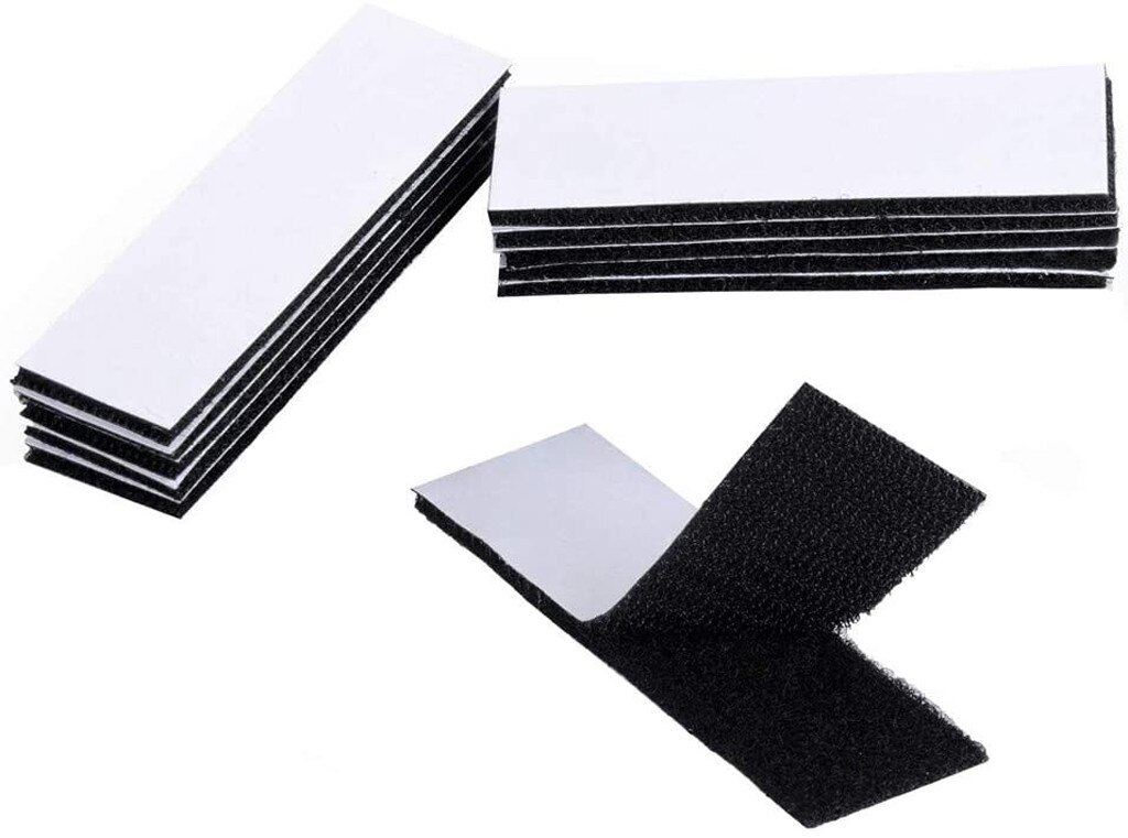 12Pcs Hook and Loop Tape Fastener Sticky Backed-Double Sided Strips DIY Strong Self Adhesive Hooks and Loops Fastener Tape L1013