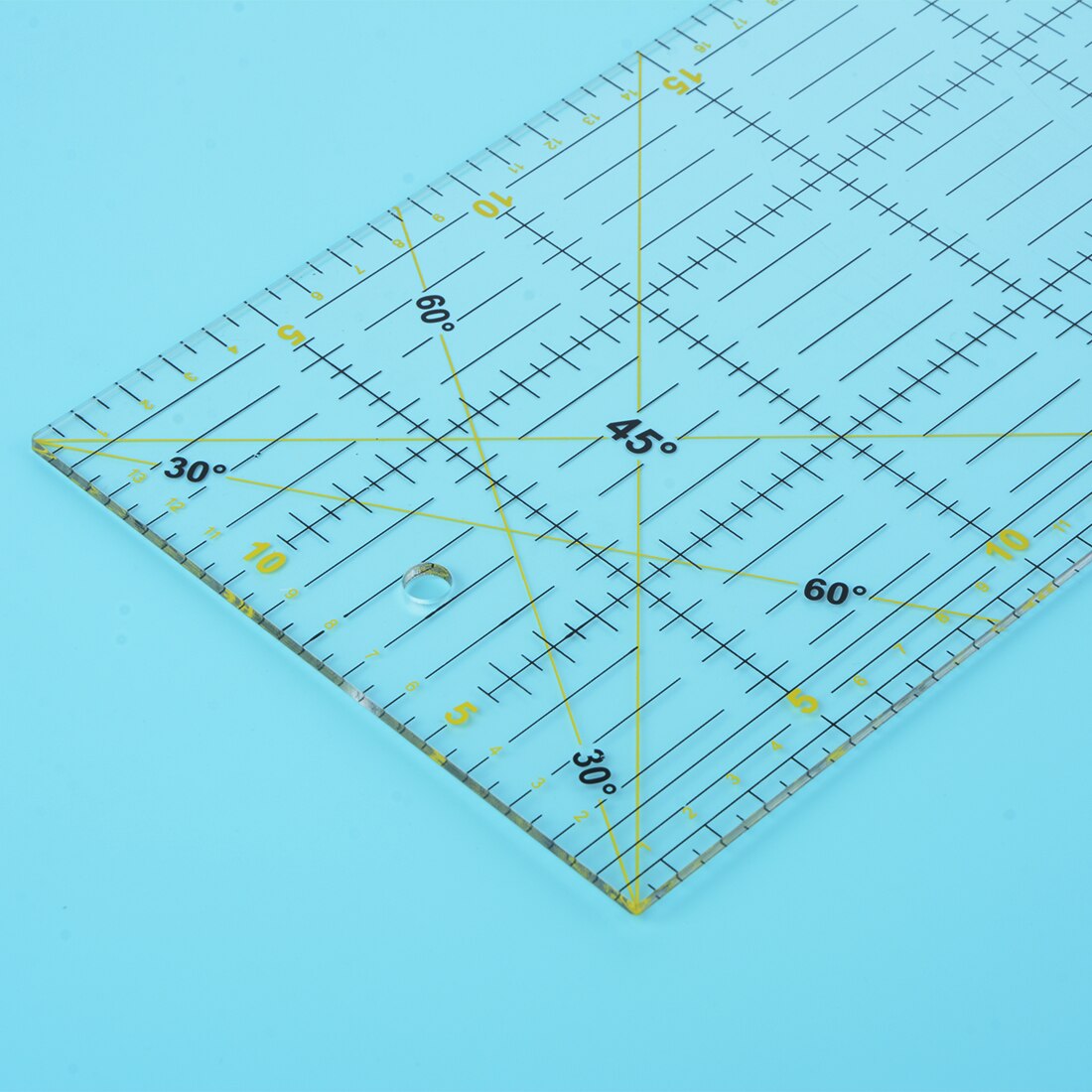 1 stücke Patchwork Lineal Werkzeug 15*60 cm Patchwork Decke Quadrat-fuß Mini-britisch Standard sterben Verpackung ist fest