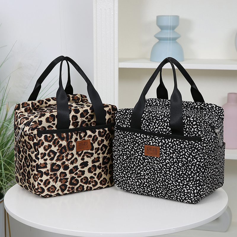 Bolsa de almuerzo de tela de nailon engrosada con papel de aluminio, fiambrera portátil de gran capacidad interior, bolsa de almacenamiento para trabajo, Picnic Scho
