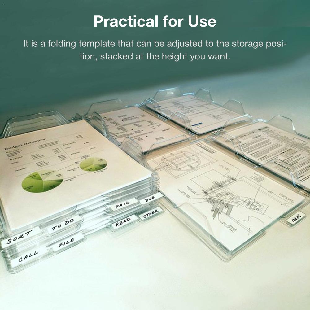 6/12 PCS Innovatieve Desktop File Storage Map Stack Bestand Opbergrek Office Bestand Organisatoren multifunctionele Opslag Clip