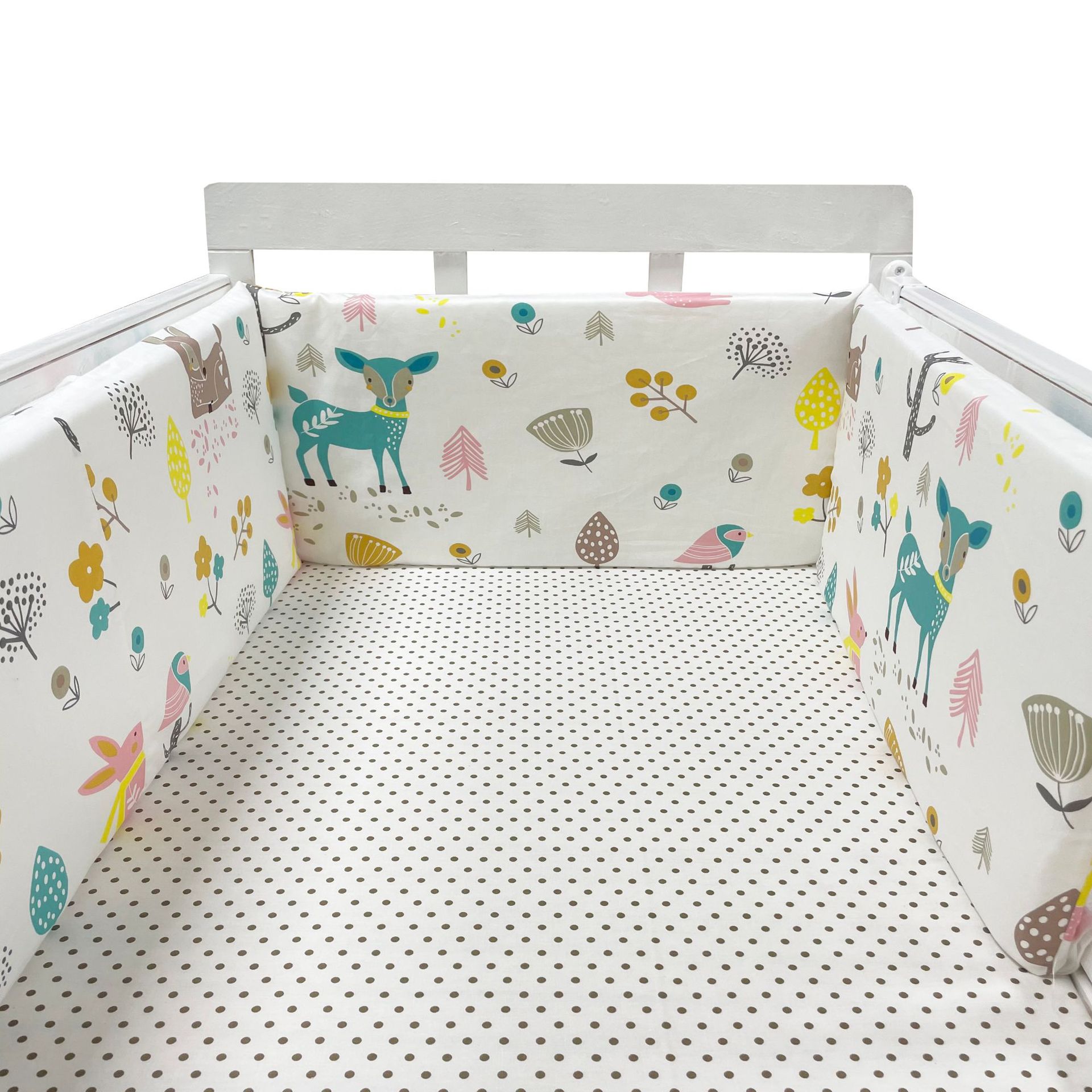 Nordic Sterne Baby Bett Verdicken Stoßstangen Zipper einteiliges Krippe Um Kissen Kinderbett Schutz Kissen 200*30 CM: Gold
