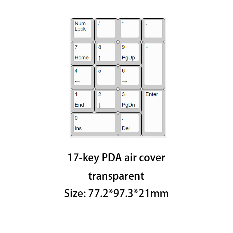 Full Curved 17 Keys 21 Keys Mechanical Keyboard Non-glue Clear Acrylic Dust Cover Compatible 17 PAD 21PAD MOJO PAD K3 GK21: Orange