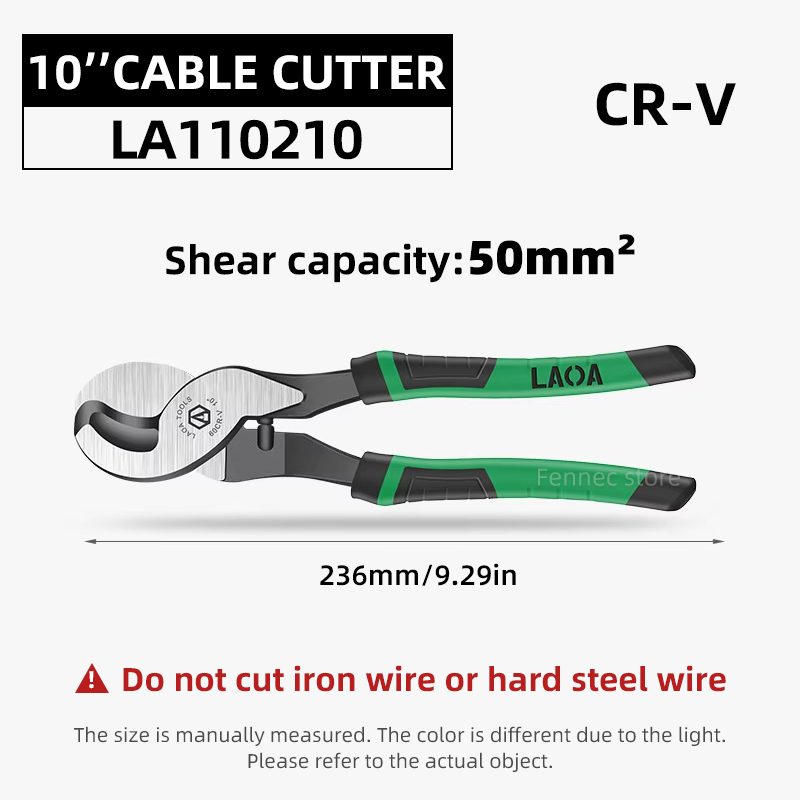 LAOA Kabelschaar CR-V Kabeltang Elektrische draadstripper Combinatie Multifunctioneel handgereedschap 6 8 10 inch Krimptang: Rood