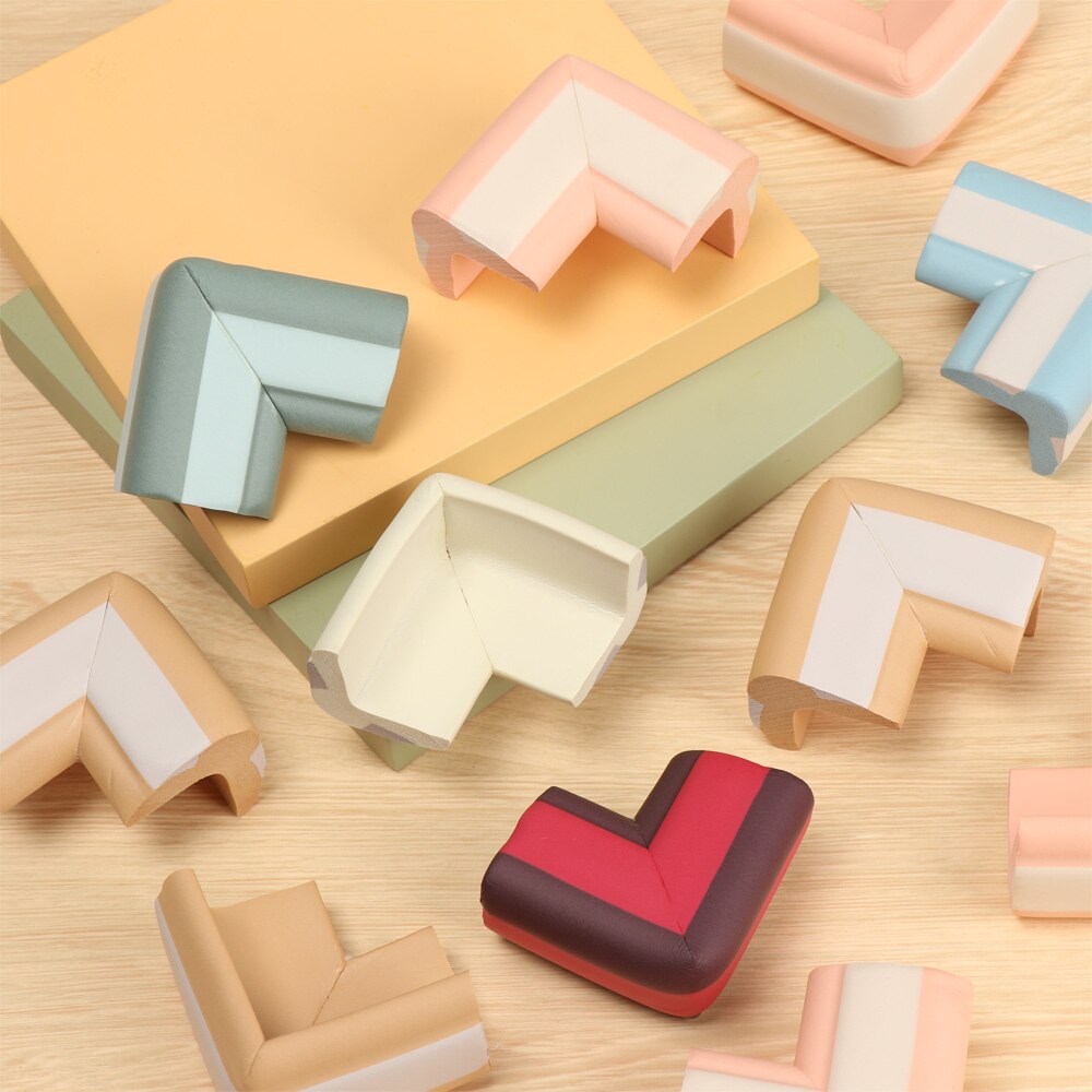 4pcs Baby Safety Corner Guards Soft Table Edge Protector Desk Corner Protect Against Collision Foam Bumper Kids Safety Furniture