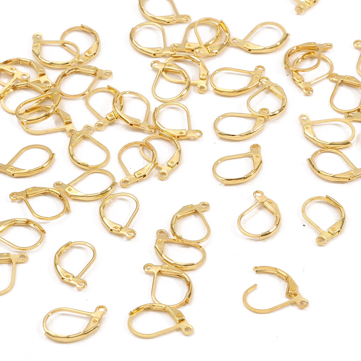 10pcs 10*16 millimetri di Rame Ipoallergenico Oro Rosa Francese Dell&#39;orecchino dei Ganci Orecchio Filo Catenacci Impostazioni di Base per il FAI DA TE monili Che Fanno: Gold