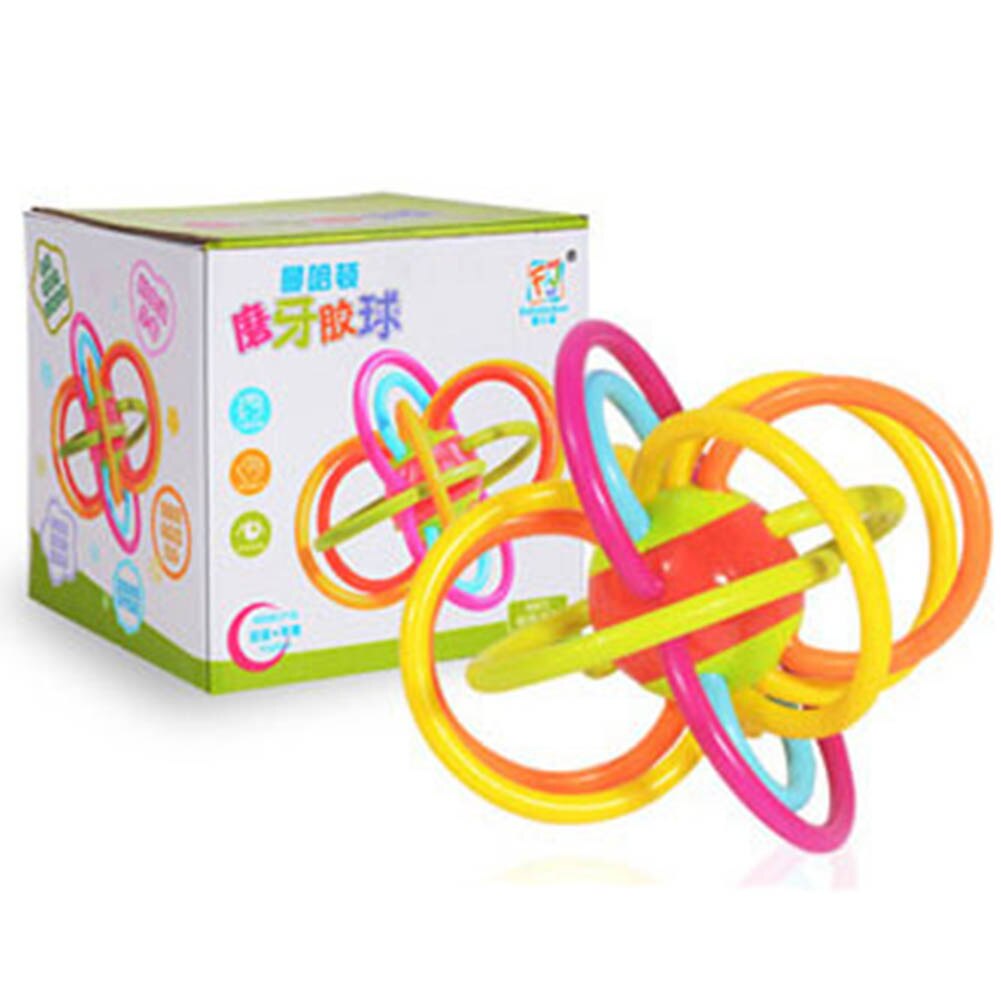 color random Baby Rattles Toys Develop Intelligence Baby Toys 0-12 months Bell Ball Baby Grasping Toy Plastic Hand Bell Rattle