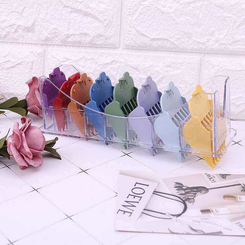 8P Universal Hair Clipper Limit Comb Guide Attachment Size Barber Replacement for Wahl with Clip 3171/500 1/8in to 1in Set U1JE