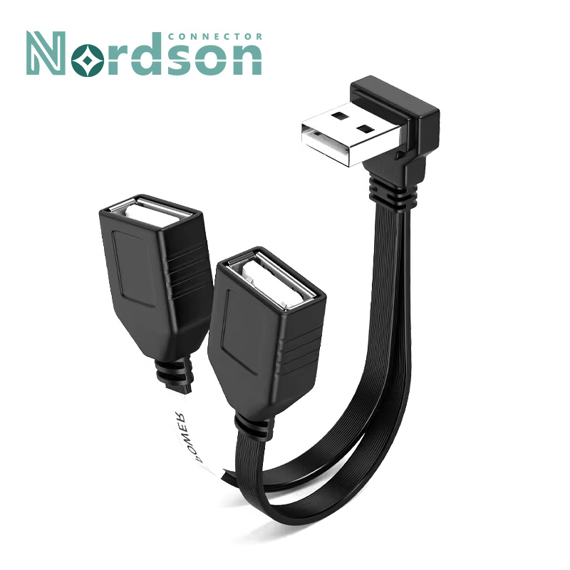 1 to 2 usb-förlängningssladd för dator 65w x snabbladdningskabel för platt data 10/20cm x mobiltelefonbilsplitter