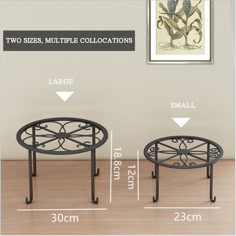 Iron Art Pot Holder Metal Plants Stand Flowerpot Holder Flower Pot Supporting Indoor Outdoor Garden Decor