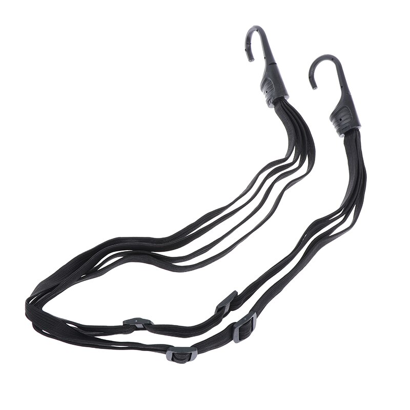 90cm Motorcycle Helmet Straps 2 Hooks Luggage Retractable Elastic Rope