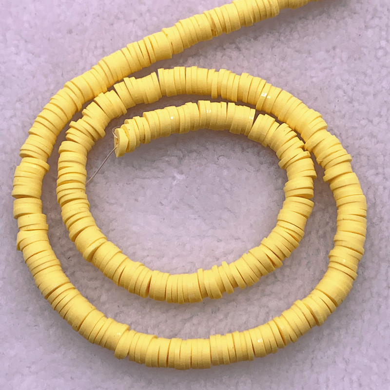 6mm Flat Round Handmade Polymer Clay Beads Spacers Loose Disc Bead for Jewelry Making Findings DIY