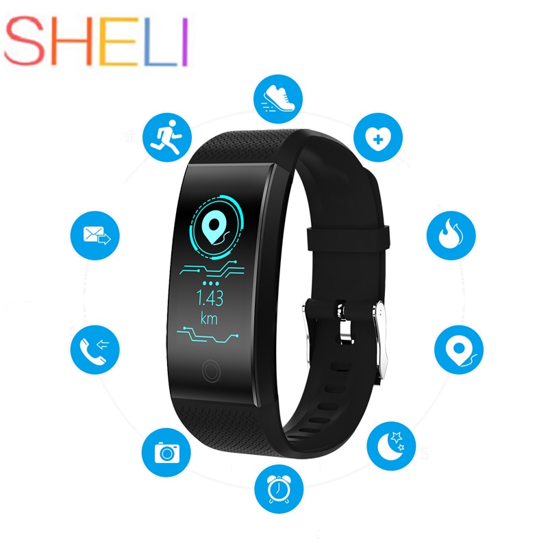 Smart watch  qw18 ip68 vandtæt smartband puls søvnmåler sports passometer fitness tracker bluetooth smartwatch