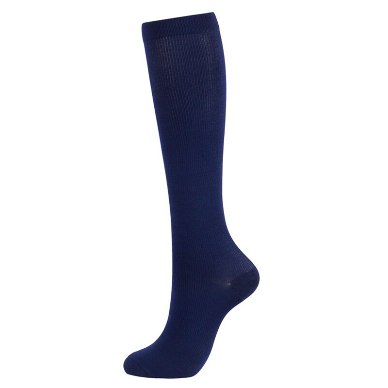 Adult Sports Socks Compression Socks Nylon Stockings Outdoor Cycling Quick-drying Breathable: Blue / L/XL