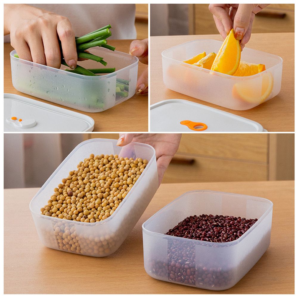 Freezing Cubes with Tray Refrigerator Leakproof Snack Organizer Food Container Jars Storage Box
