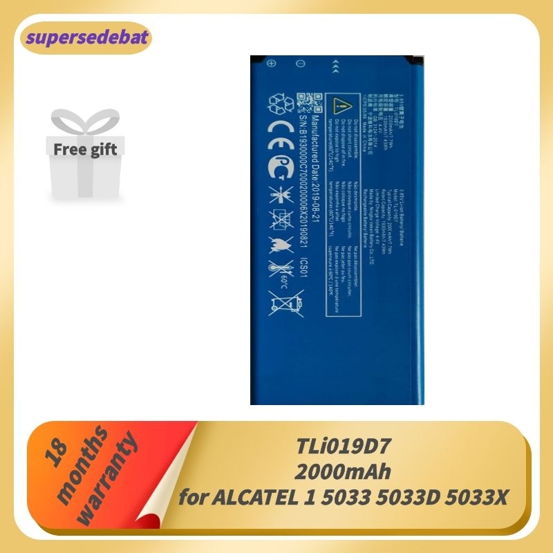 Supersedebat Bateria for Alcatel 1 5033 5033D 5033X 5033Y 5033A Telstra Essential Plus Battery for TCL U3A Lastest Produce