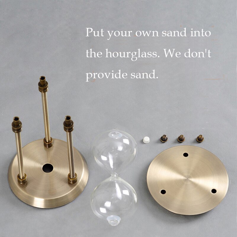 Empty Sand Glass Hourglass Time Hourglass Timer Metal Study Living Room Office Desktop Decoration Home Accessories
