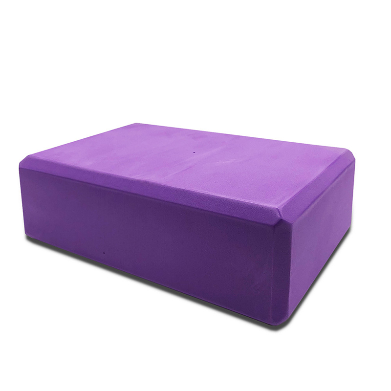 EVA High Density 110g Yoga Brick Yoga Pillow Dancing Brick Environmental Practice Brick: Purple