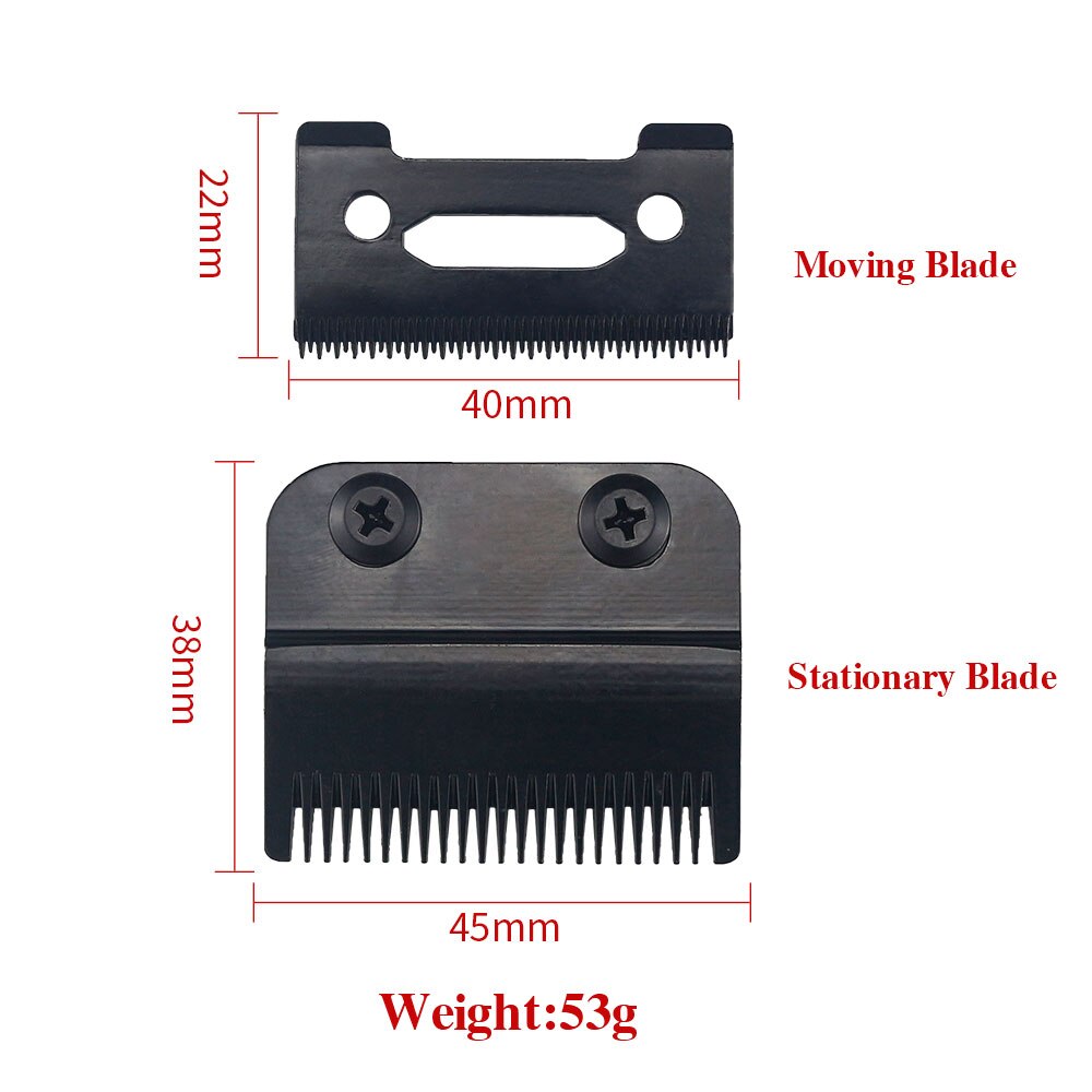 Replacement Removable Blade Hair Clipper Blade Stainless Steel Hair Trimmer Cutting Blade with Screws Clipper Blade