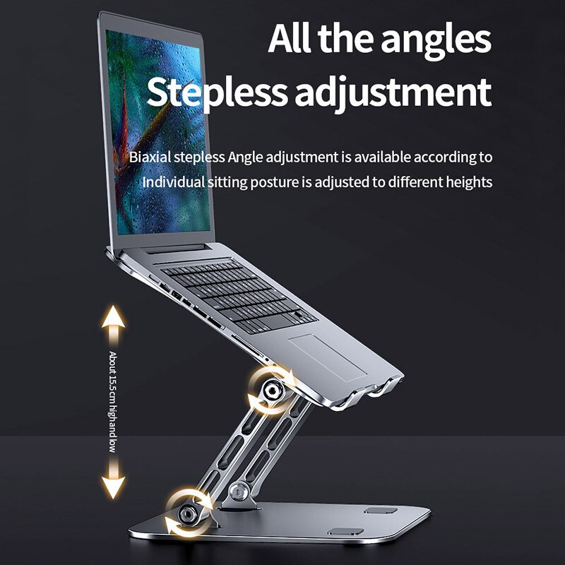 Laptop Stand Adjustable Aluminum Alloy Notebook Stand Computer Tablet Stand Compatible with Air Pro Dell HP Lenovo Holder Riser