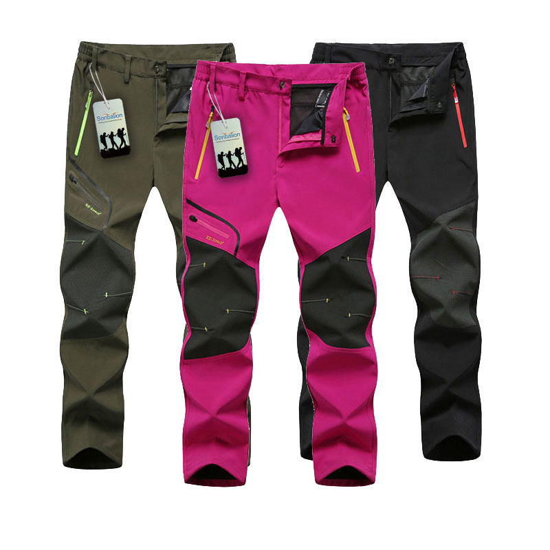 Pantalon de sport softshell pour femme, pantalon d'été imperméable à séchage rapide pour l'extérieur, le camping, l'escalade et le trekking