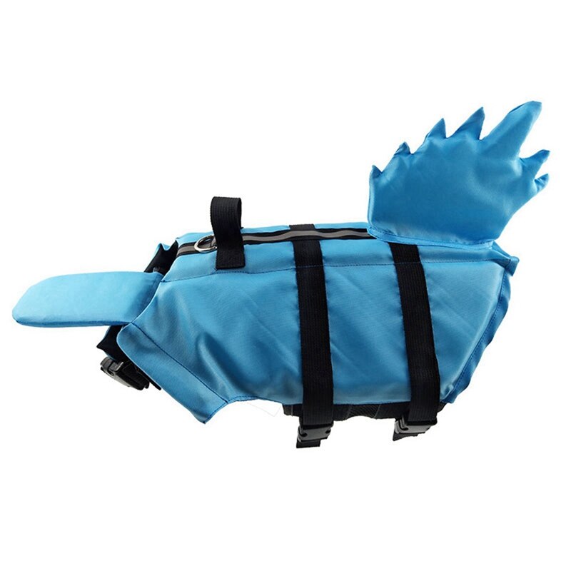 Dragon Tail chien gilet de sauvetage vêtements de sécurité gilet de sauvetage pour animaux de compagnie été chien vêtements de natation bouledogue français Fin veste: M / Bleu
