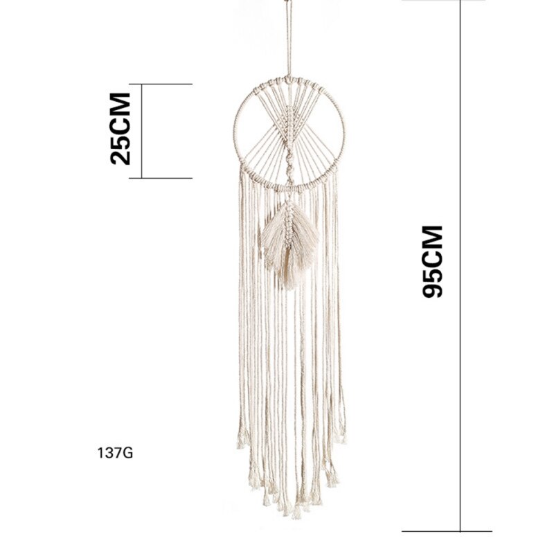 Bohemian Chic Macrame Muur Opknoping Wandtapijten Mandala Dreamcatcher Muur Decor Boho Geweven Gebreide Wandtapijten Home Decoratie: C