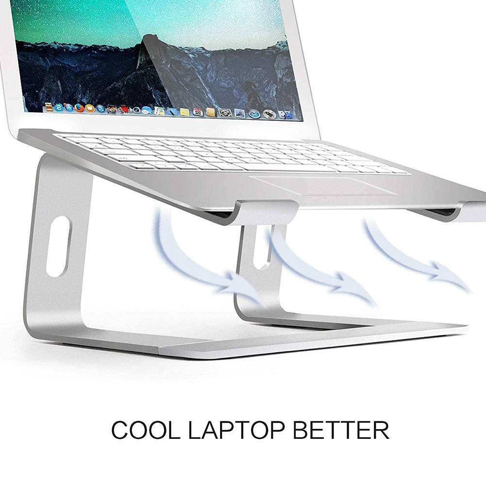 Aluminium Laptop Riser Beugel Ondersteuning Draagbare Notebook Pc Koeling Rack Desktop Holder Stand Laptop Ondersteuning Voor Macbook