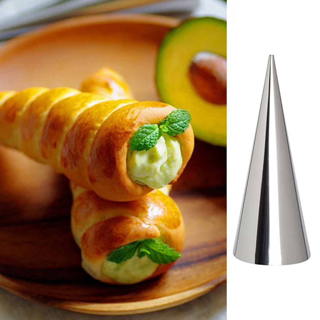 5/10/12PCS Kitchen Stainless Steel Baking Cones Horn Pastry Roll Cake Mold Spiral Baked Croissants Tubes Cookie Dessert Tool