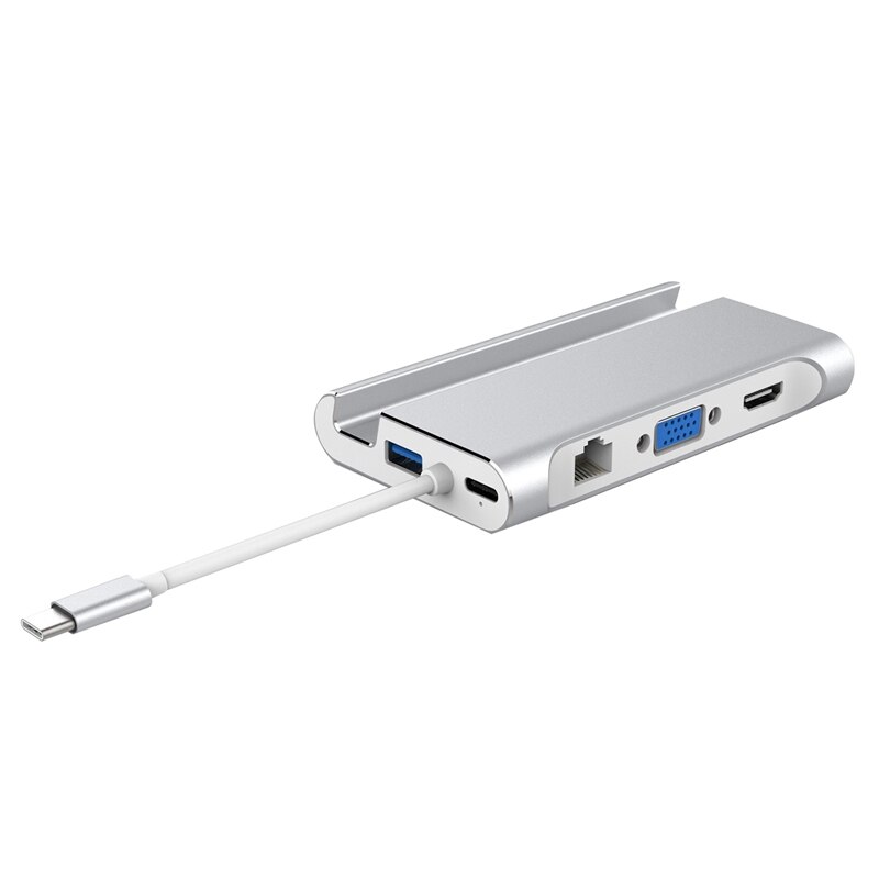 USB-C portátil Docking Station USB 3,0 HDMI VGA RJ45 de Hub USB para portátil Maecbook Pro para HP DELL de superficie para Lenovo Samsung Doc