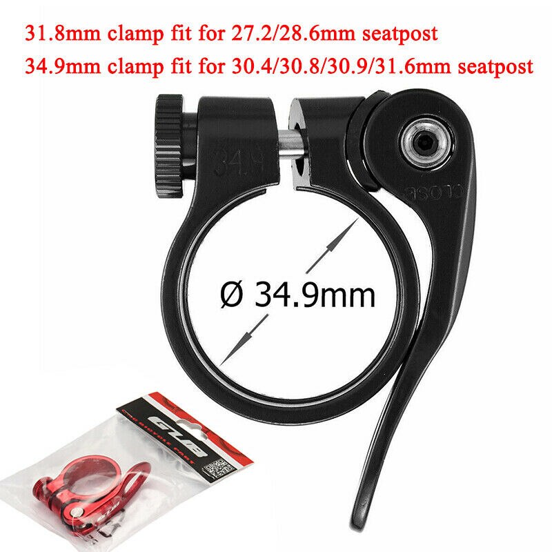 GUB 31.8MM Seatpost-Clamp Aluminum Ultralight Quick Release MTB Mountain Bicycle Seatpost Clamp 34.9mm Fiber Seatpost Clamp