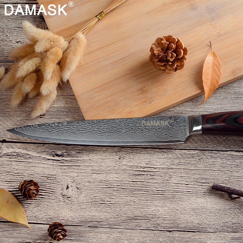 DAMAST Japan VG10 Damascus Staal Koksmes Japanse Keuken Mes Professionele Gyutou Hoge Hardheid G10 Handvat Vlees Cleaver