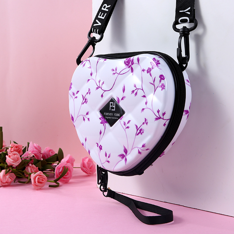 Luxury HandBags Heart Shaped PVC Mini Shoulder Bag for Woman Personality Small Box Women Purses