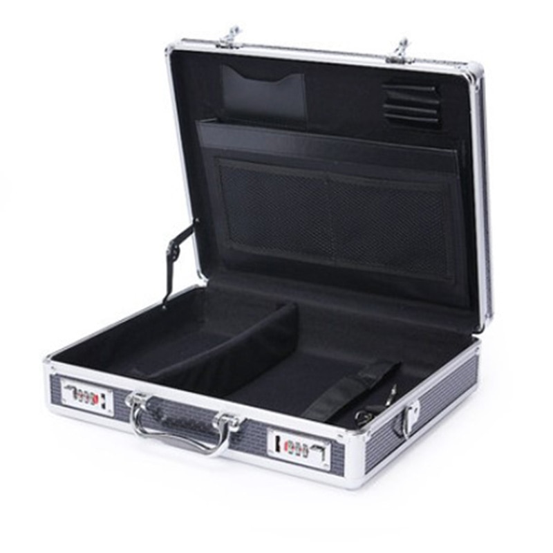Aluminum alloy tool case portable cipher box Tool safe File box Hardware Equipment Box Multi-function Large size with lock