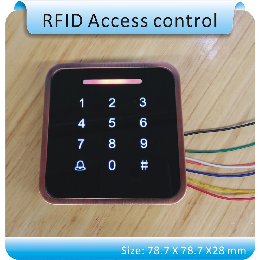 Newest Metal case Touch keys 125KHZ RFID +password access control system/ free send 10pcs cards