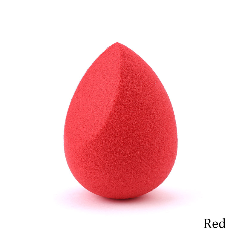 Éponge de maquillage anti-cernes, poudre cosmétique lisse, bouffante, fond de teint en forme de coupe, goutte d'eau, outil mélangeur de maquillage biseauté: Orange