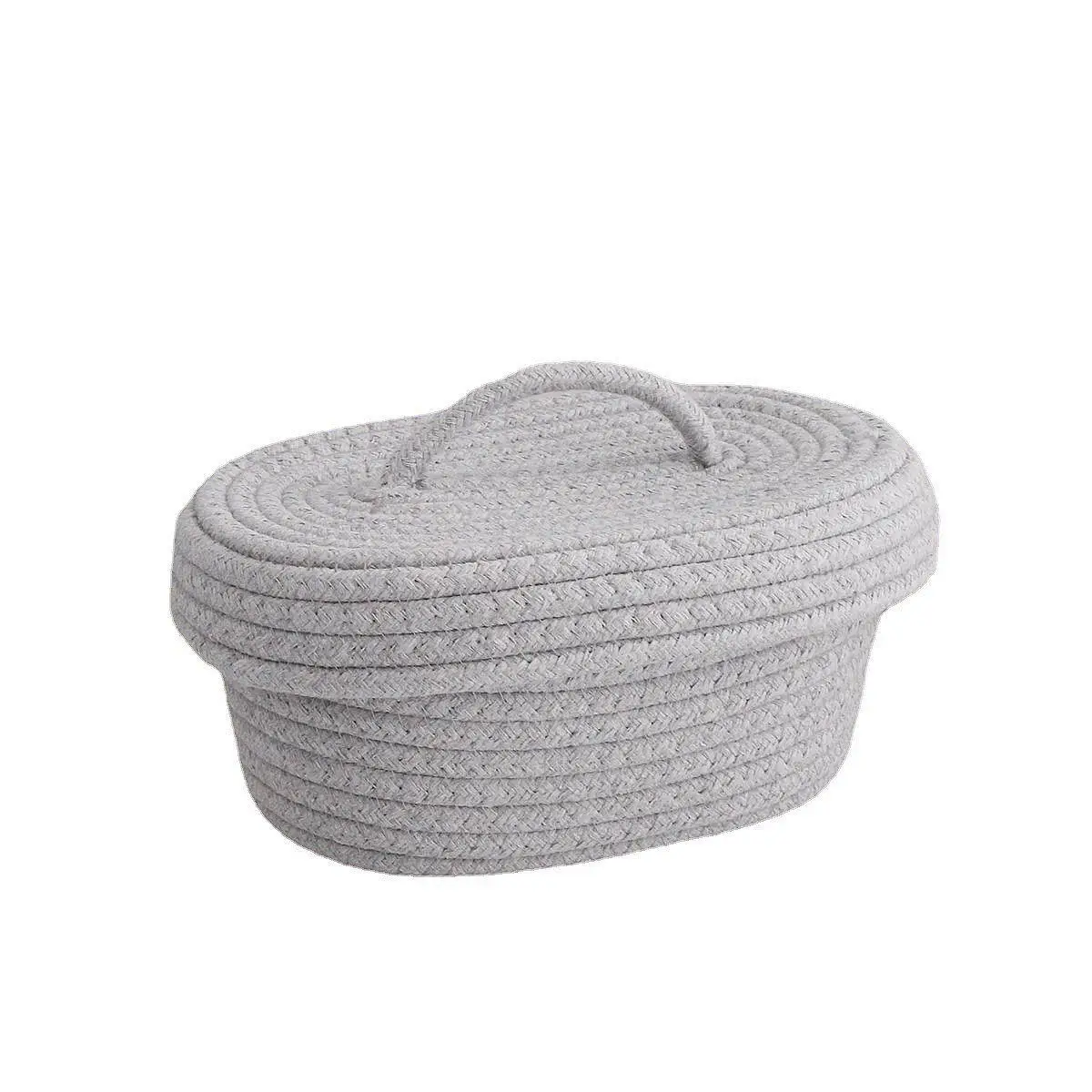 Eenvoudige desktop opbergmanden deksel handgemaakte geweven afstandsbediening organiseren dozen multifunctionele diversen cosmetica container item: Rood