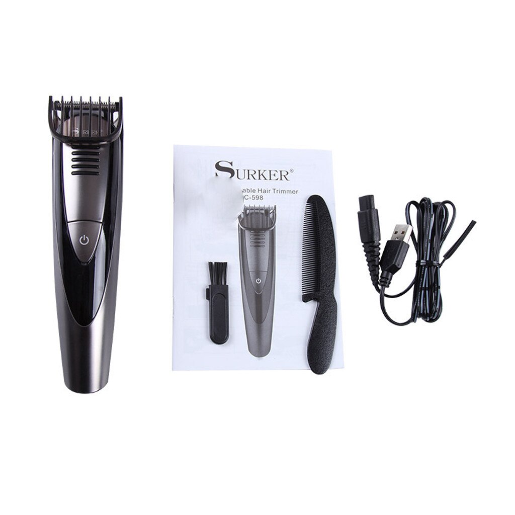 Profissional aparador de cabelo elétrico masculino criança metal barbeiro sem fio máquina cortar cabelo grooming casa máquina de corte de cabelo adjus