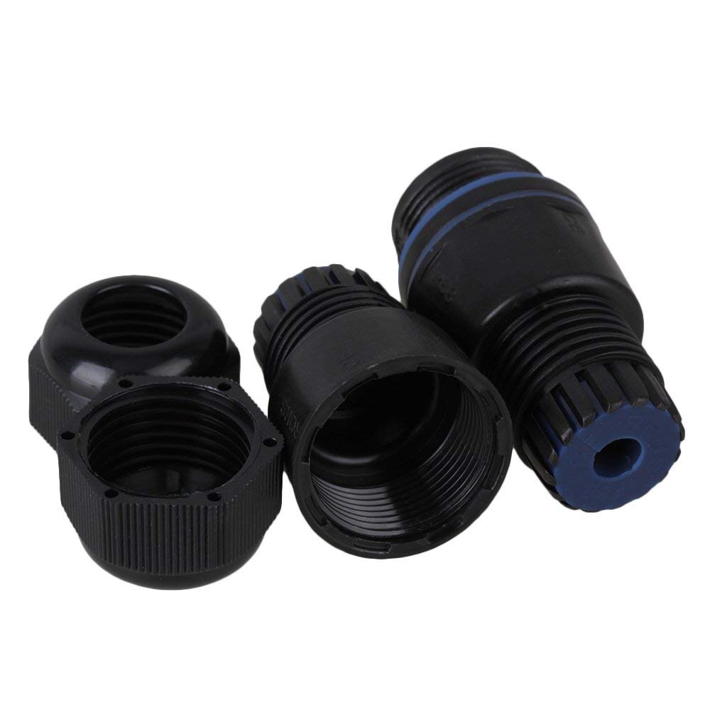 5Pcs RJ45 Coupler Waterproof IP68 Cable Wire Connector Protection M25 Gland No Shielded Double Cable Use for Outdoor Equipment