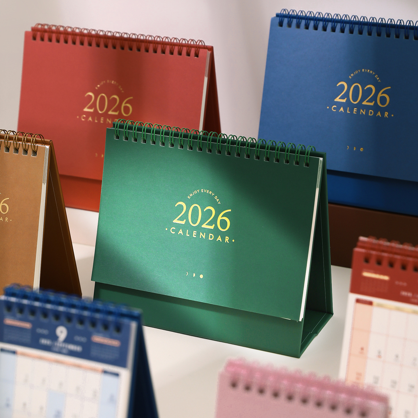 mini Kalendarz na Rok 2026, Mały Kalendarz Biurkowy, Kreatywny Kalendarz Spiralny, Planer, Dekoracja na Biurko, Artykuły Biurowe