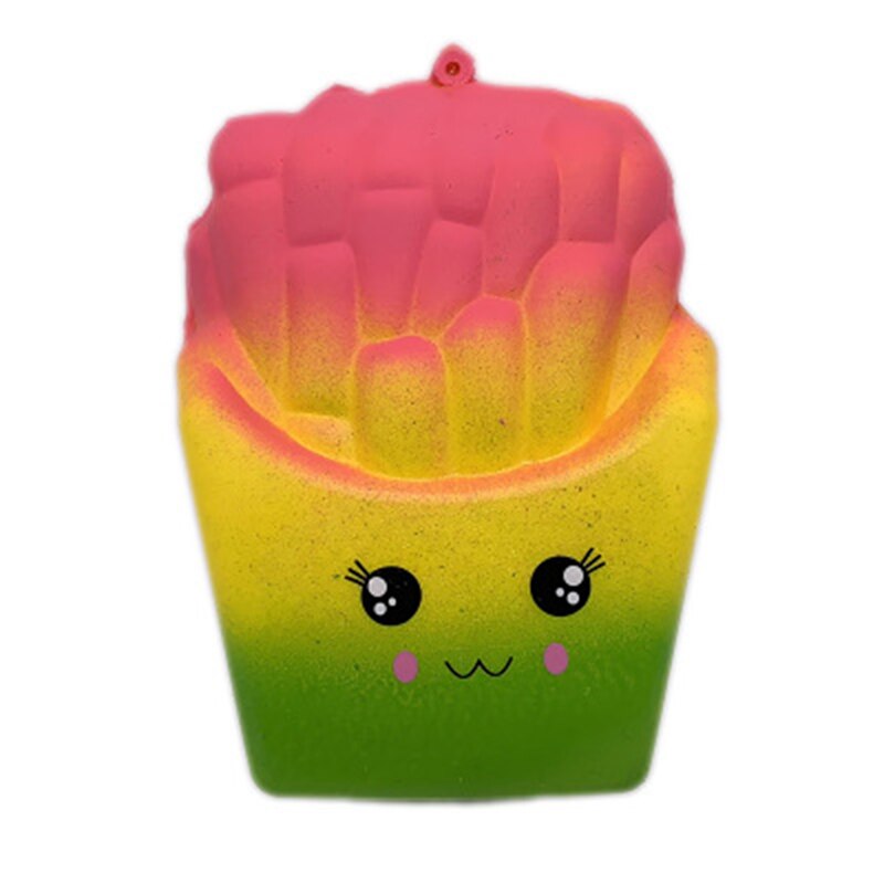 Søt squishy morsomme pommes frites duftende skuishy 6 sekunder sakte stigende leke sakte stigende slipptrykk redusere stress dropshopper: Lys gul