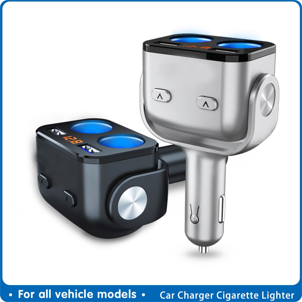 12V Usb Car Charger Sigarettenaansteker Splitter Auto Usb Charge Sigarettenaansteker Stopcontacten Adapte Usb Lader Dual Qc 3.0